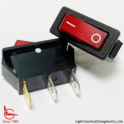Conmutador de rocker R4 ON-OFF de buena calidad con luz roja 33 * 15mm 16A 250V UL VDE