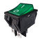 Interruptor de eje de balancín iluminado verde de alta calidad R5, 32*25m m, 20A 125V, ENCENDIDO-APAGADO, 10.000 ciclos