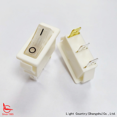 Factory High Quality Rocker Switch con luz LED blanca, R4, 33x15mm, encendido y apagado, 20A 125V